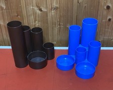 Vintage 2x Stiftehalter  blau